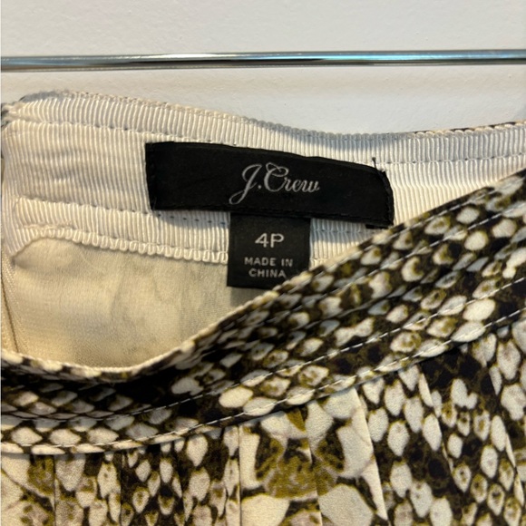 J. Crew Snake Print Pleated Midi Skirt 4 Petite 4P - Picture 4 of 6